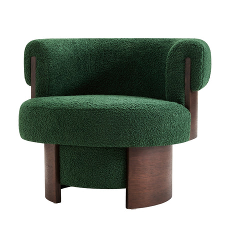 Curved Swivel Barrel Accent Chair | OROA