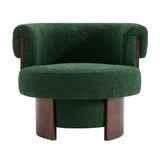 Curved Swivel Barrel Accent Chair | OROA