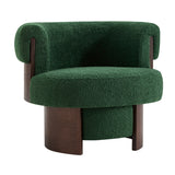 Curved Swivel Barrel Accent Chair | OROA