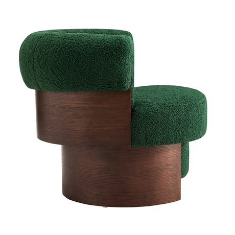 Curved Swivel Barrel Accent Chair | OROA