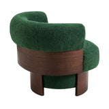 Curved Swivel Barrel Accent Chair | OROA
