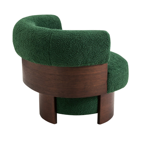 Curved Swivel Barrel Accent Chair | OROA