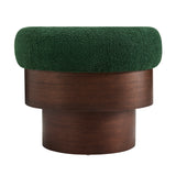Curved Swivel Barrel Accent Chair | OROA