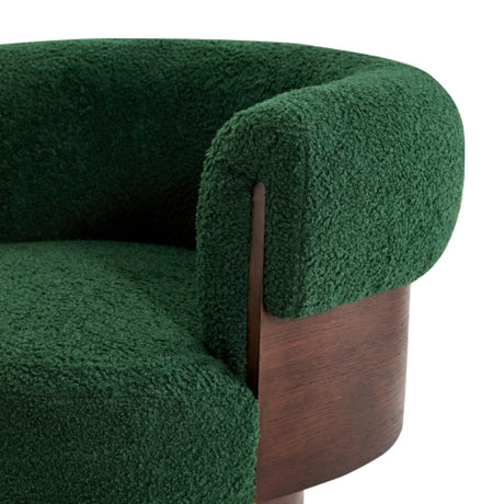 Curved Swivel Barrel Accent Chair | OROA
