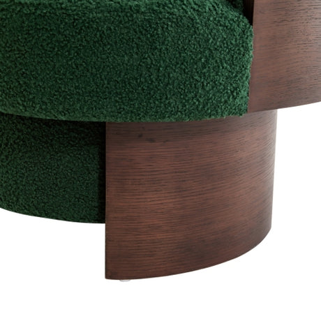 Curved Swivel Barrel Accent Chair | OROA