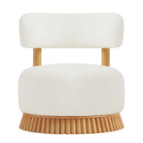 Modern Farmhouse Armless Upholstered Accent Chair | OROA