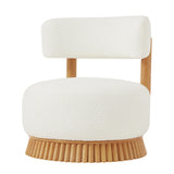 Modern Farmhouse Armless Upholstered Accent Chair | OROA