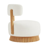 Modern Farmhouse Armless Upholstered Accent Chair | OROA