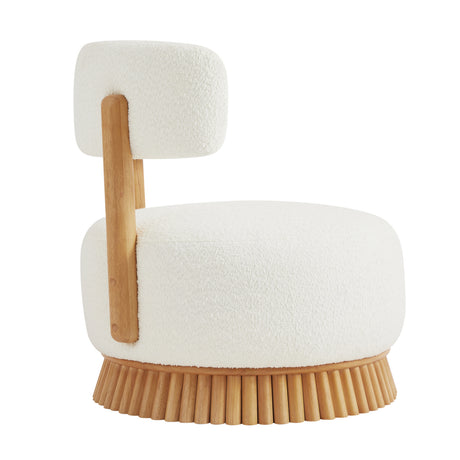 Modern Farmhouse Armless Upholstered Accent Chair | OROA