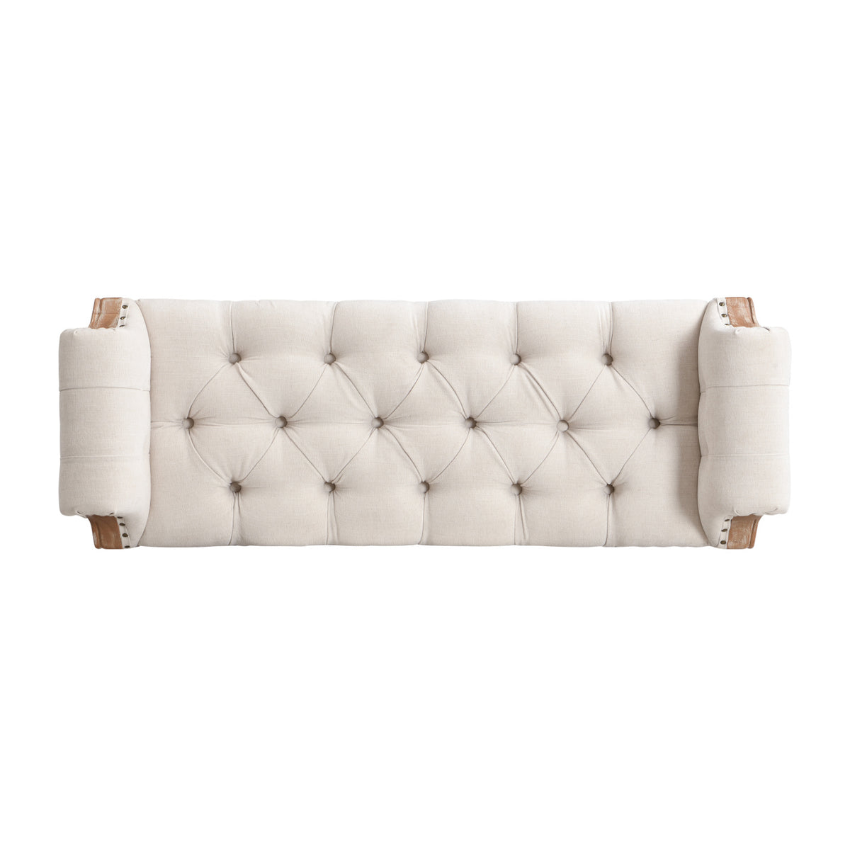 Modern European furniture - Mid-Century Solid Wood Upholstered Bench - www.oroa.com
