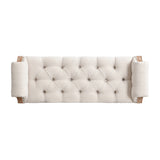 Modern European furniture - Mid-Century Solid Wood Upholstered Bench - www.oroa.com