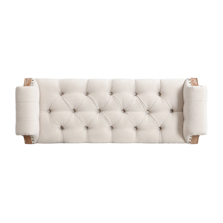 Modern European furniture - Mid-Century Solid Wood Upholstered Bench - www.oroa.com