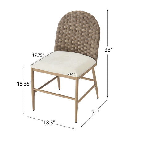 Beige Upholstered Dining Chairs (2) | OROA