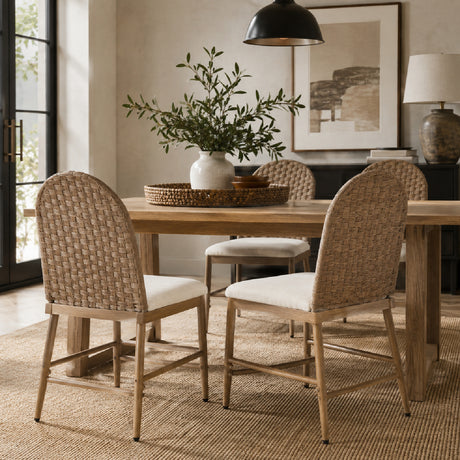 Beige Upholstered Dining Chairs (2) | OROA