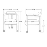 Rubberwood Frame Dining Chairs (2) | OROA