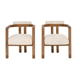 Rubberwood Frame Dining Chairs (2) | OROA