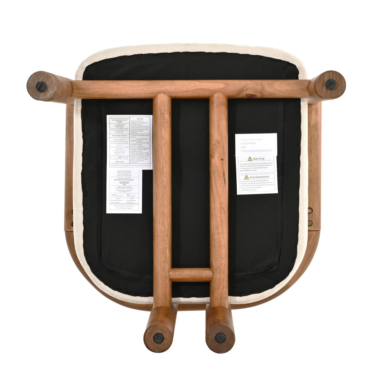 Rubberwood Frame Dining Chairs (2) | OROA