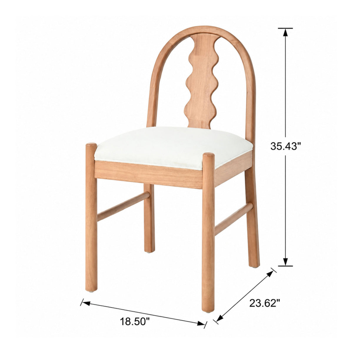 Rubber Wood Dining Chairs (2) | OROA