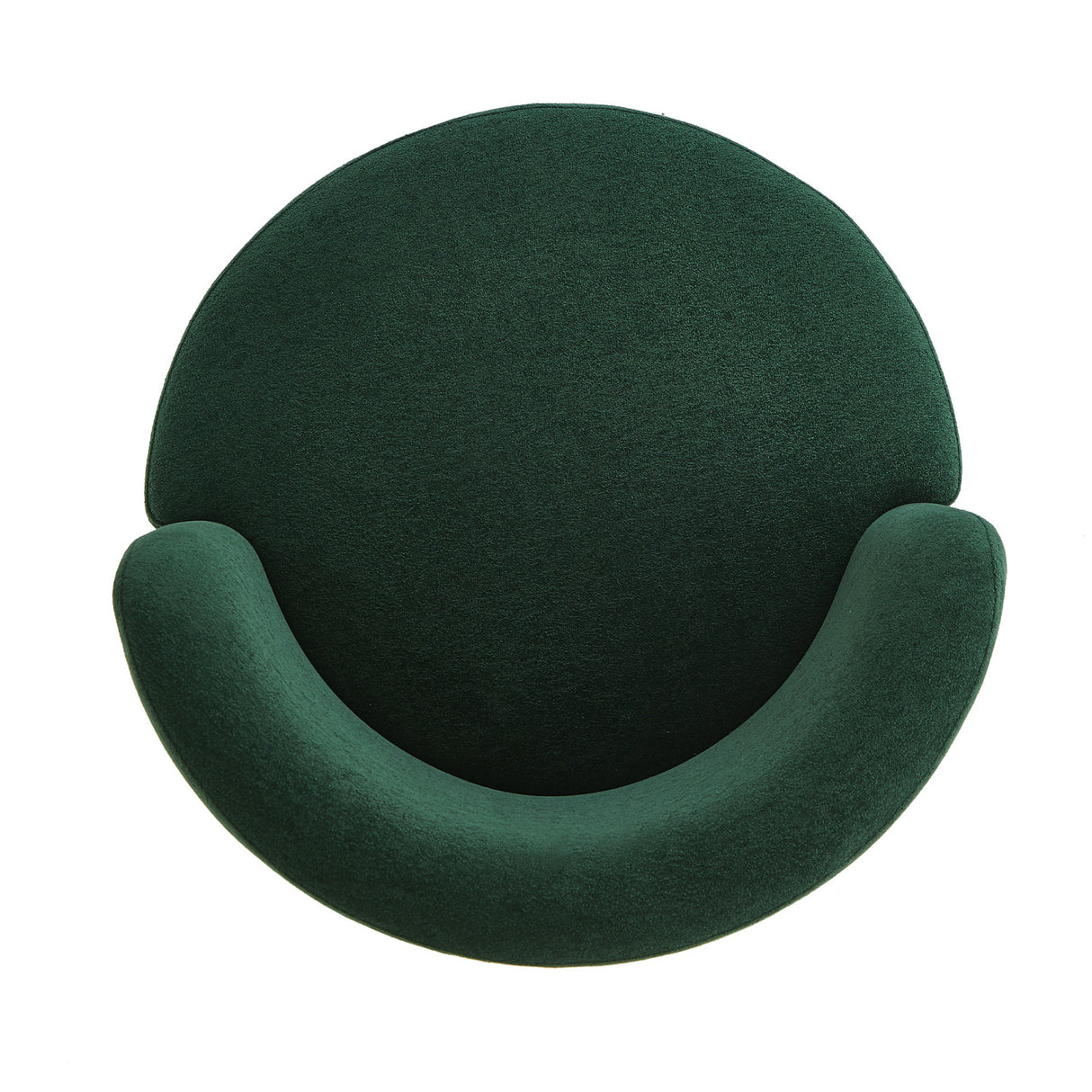 Modern Green Chenille Round Swivel Accent Chair | OROA