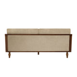 Modern European furniture - 3-Seater Light Brown Upholstered Sofa - www.oroa.com