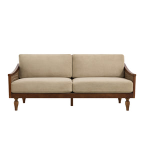 Modern European furniture - 3-Seater Light Brown Upholstered Sofa - www.oroa.com