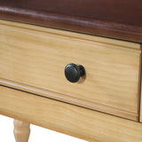 Brown & Natural Wooden Writing Desk | OROA