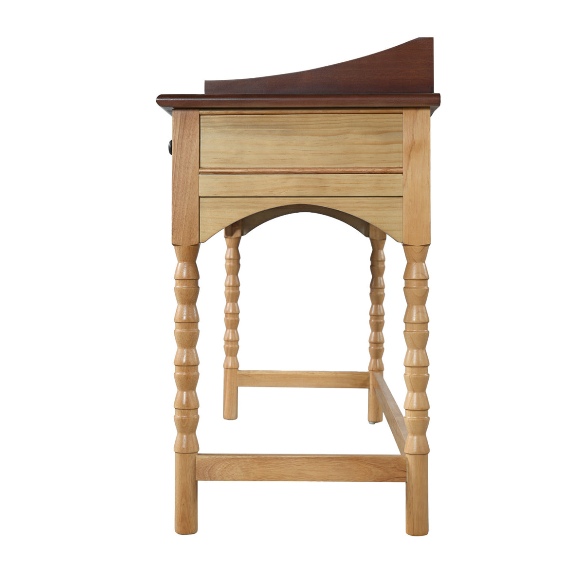 Brown & Natural Wooden Writing Desk | OROA