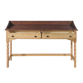 Modern European furniture - Brown & Natural Wooden Writing Desk - www.oroa.com