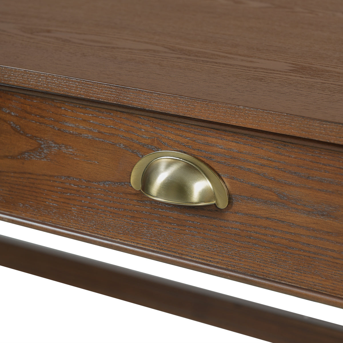 Modern Walnut Wooden Writing Desk with Drawers | OROA