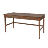 Modern Walnut Wooden Writing Desk with Drawers | OROA
