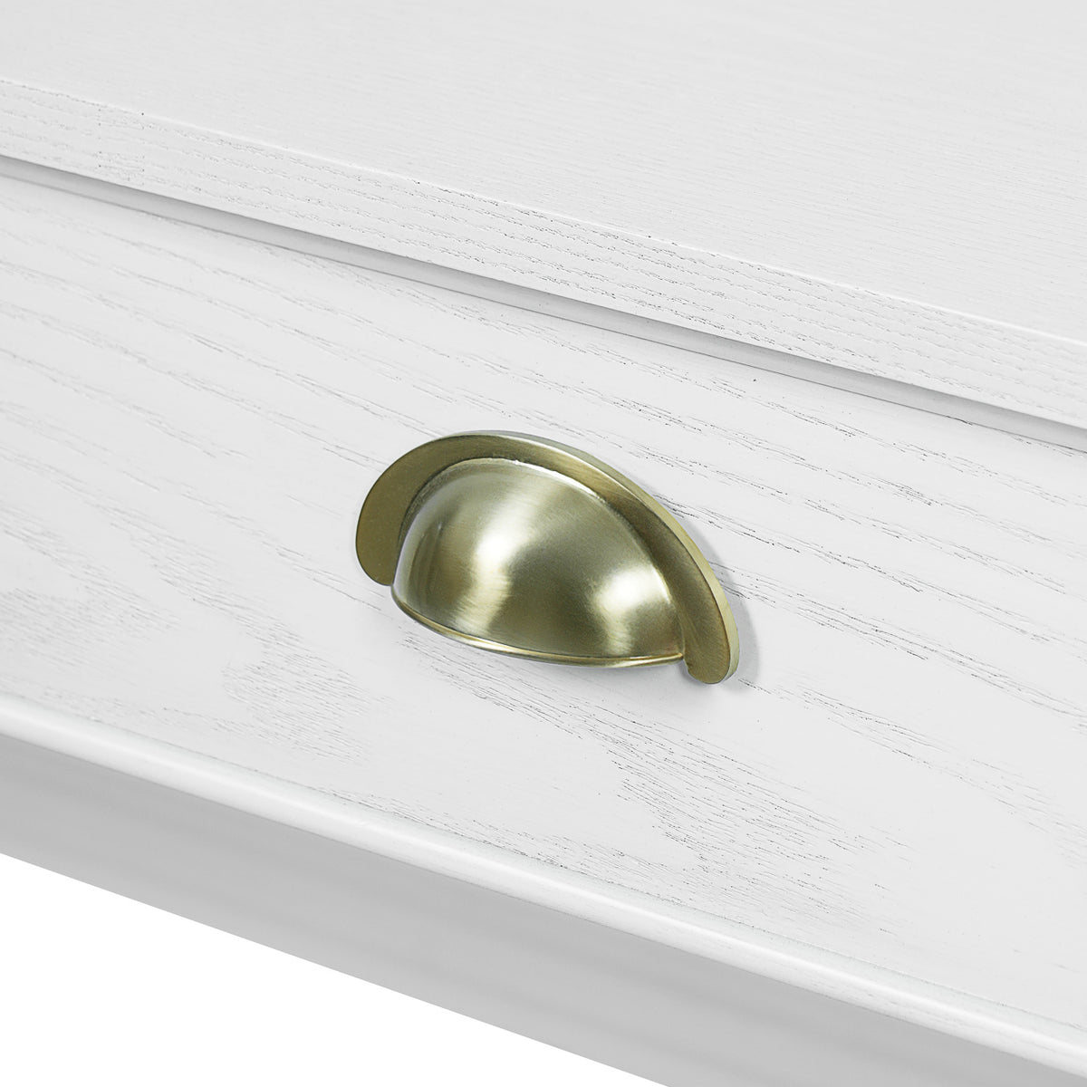 Modern White Wooden Writing Desk with Drawer | OROA