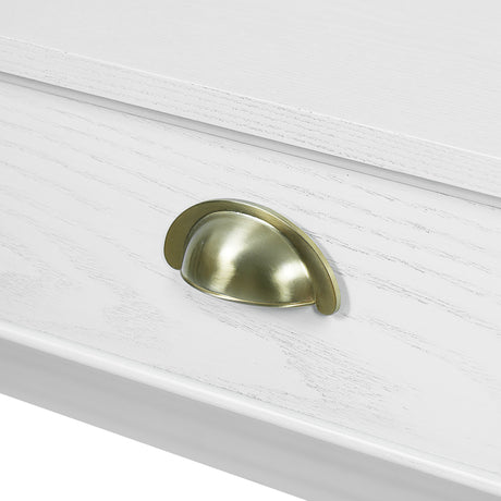 Modern White Wooden Writing Desk with Drawer | OROA
