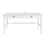 Modern White Wooden Writing Desk with Drawer | OROA