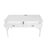 Modern White Wooden Writing Desk with Drawer | OROA