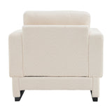 Modern Beige Boucle Upholstered Accent Armchair | OROA