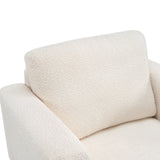 Modern Beige Boucle Upholstered Accent Armchair | OROA
