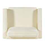 Modern Beige Chenille Upholstered Accent Chair | OROA
