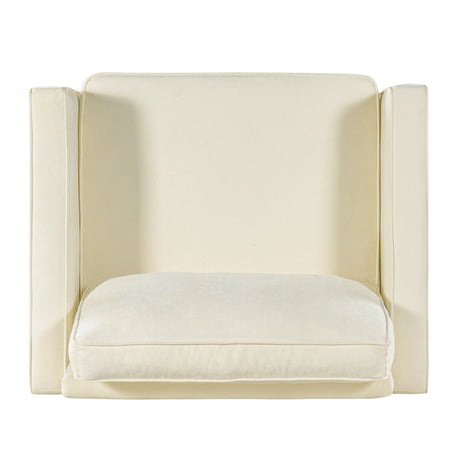 Modern Beige Chenille Upholstered Accent Chair | OROA
