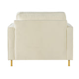 Modern Beige Chenille Upholstered Accent Chair | OROA