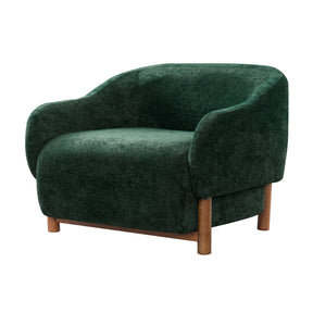 Modern European furniture - Modern Green Chenille Upholstered Accent Armchair - www.oroa.com