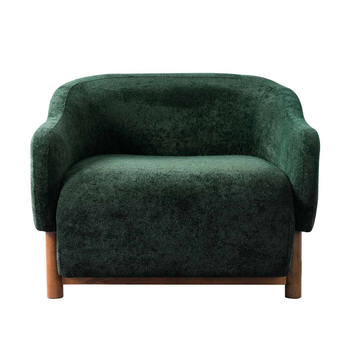 Modern European furniture - Modern Green Chenille Upholstered Accent Armchair - www.oroa.com