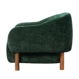 Modern European furniture - Modern Green Chenille Upholstered Accent Armchair - www.oroa.com