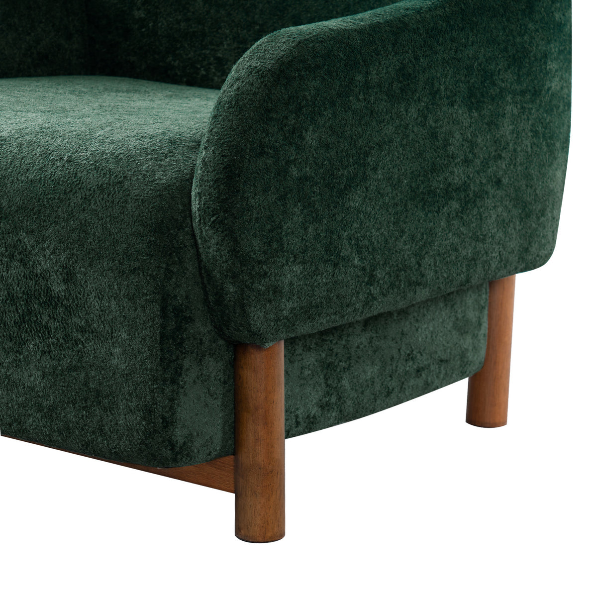 Modern European furniture - Modern Green Chenille Upholstered Accent Armchair - www.oroa.com