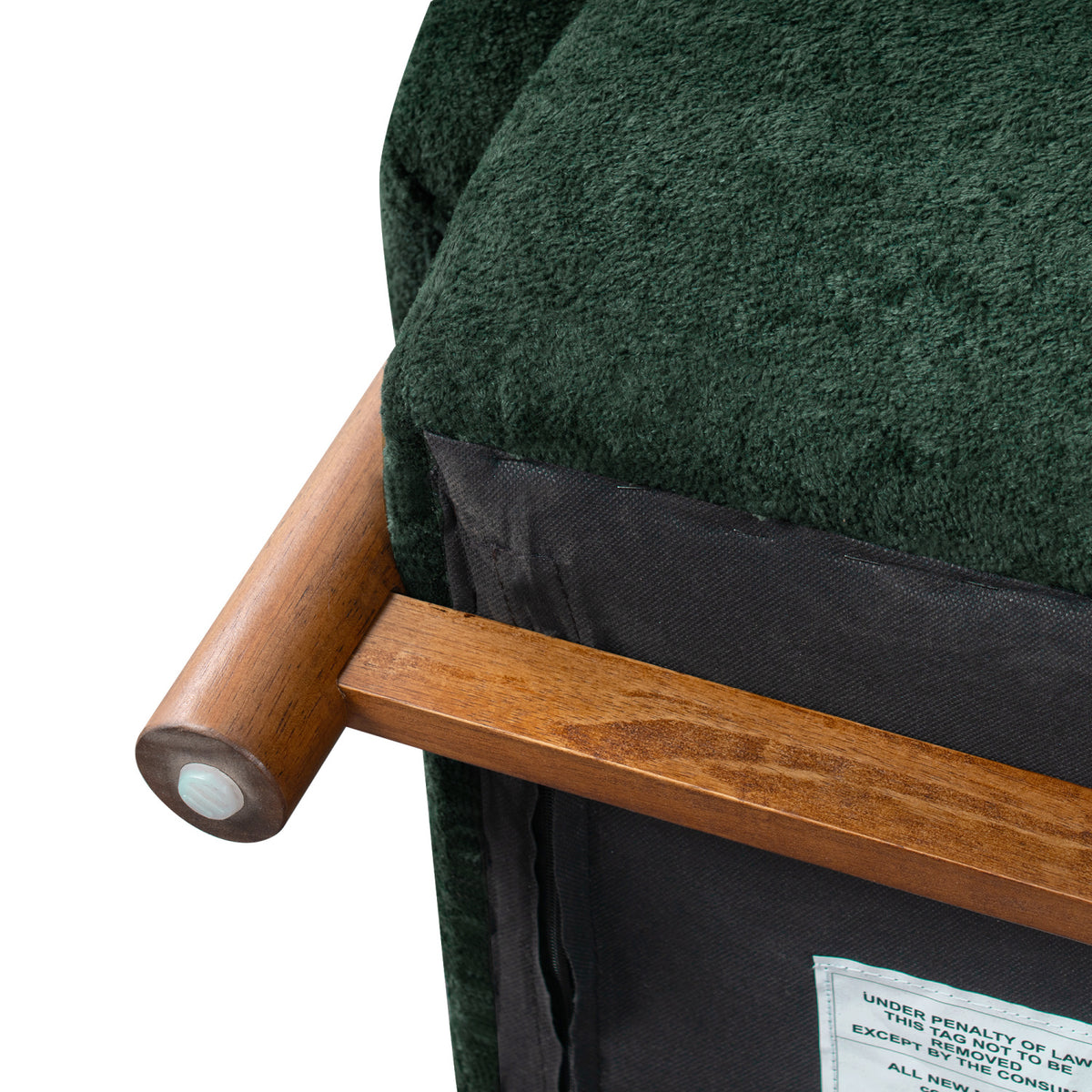 Modern European furniture - Modern Green Chenille Upholstered Accent Armchair - www.oroa.com