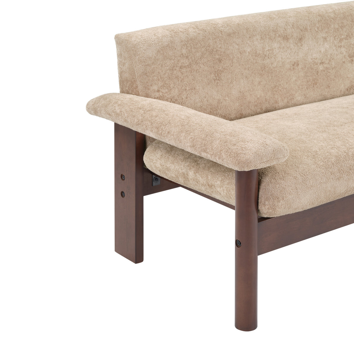Modern European furniture - Modern Light Brown Chenille Sofa - www.oroa.com