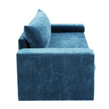 Blue Chenille Upholstered 3-Seater Sofa | OROA