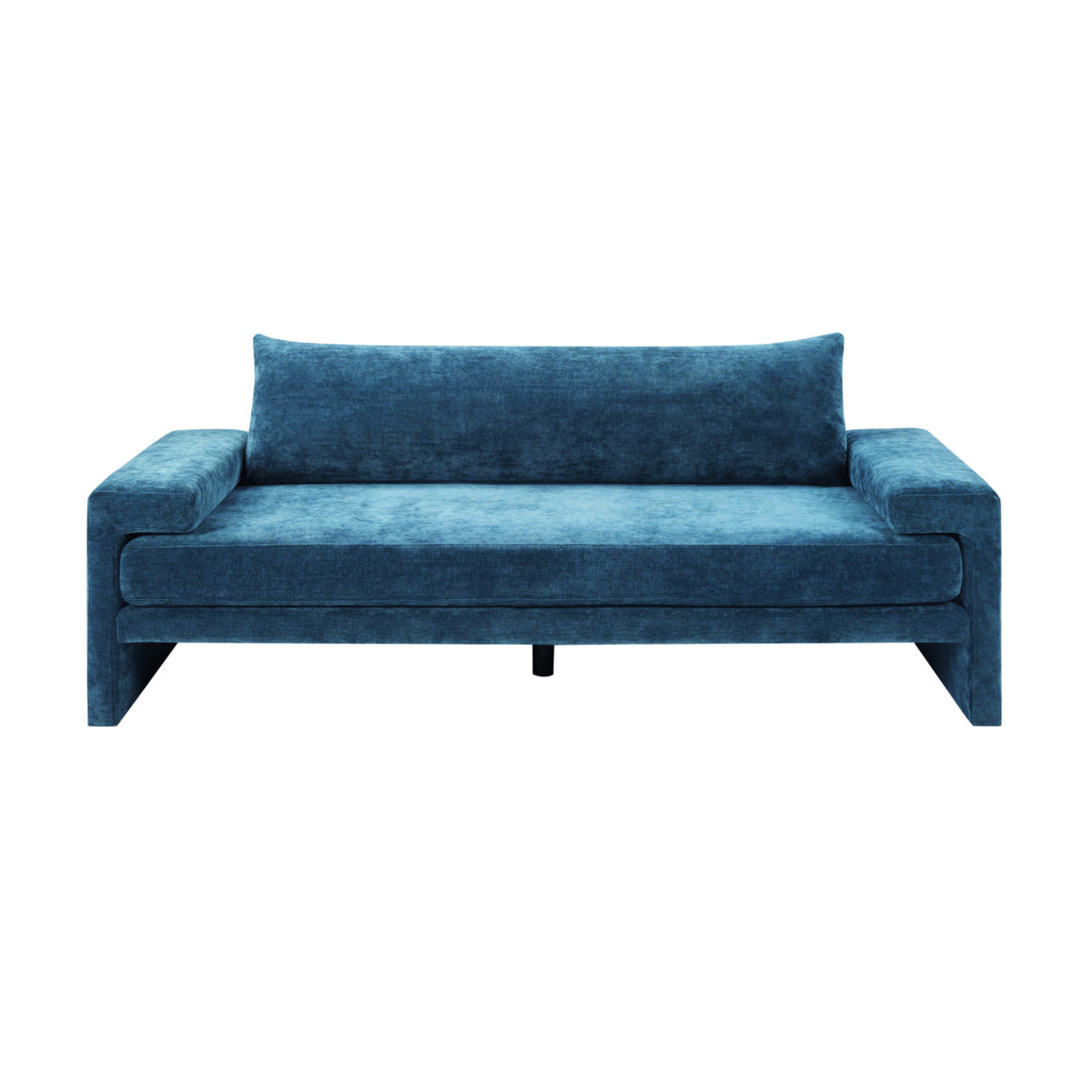 Blue Chenille Upholstered 3-Seater Sofa | OROA
