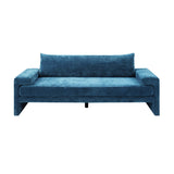 Blue Chenille Upholstered 3-Seater Sofa | OROA