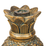 Indoor/Outdoor Pineapple Glass Top Side Table | OROA