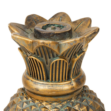 Indoor/Outdoor Pineapple Glass Top Side Table | OROA